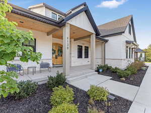 View of front of property with covered porch