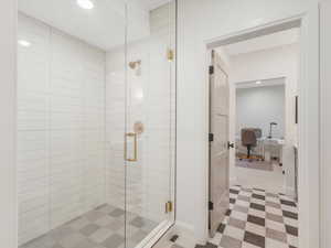 Bathroom with walk in shower