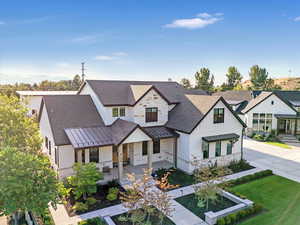 View of modern inspired farmhouse