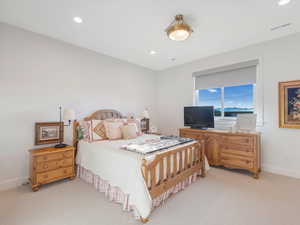 View of carpeted bedroom