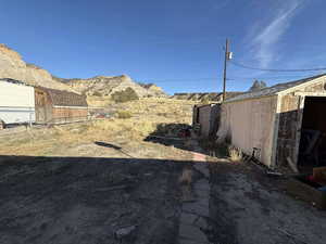 View of yard featuring a mountain view