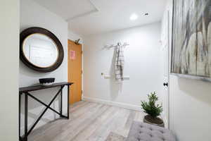 Interior space featuring light wood-type flooring