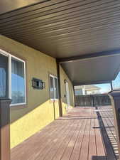 View of wooden terrace