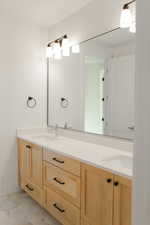 Bathroom featuring vanity