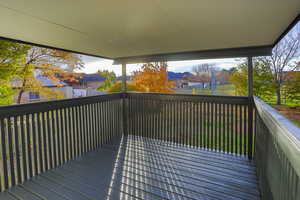 View of wooden terrace