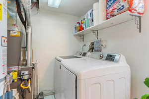 Laundry area with independent washer and dryer