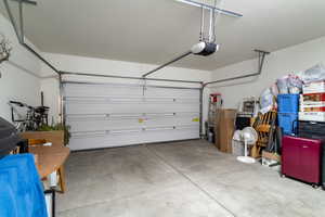 2 Car Garage with a garage door opener