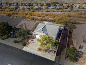 Drone / aerial view with bike/walking trail entrance