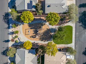 Aerial view of neighborhood park