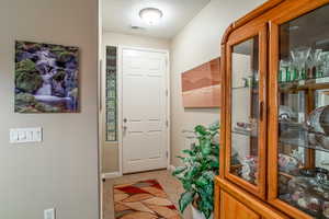 Entryway with tile floor.