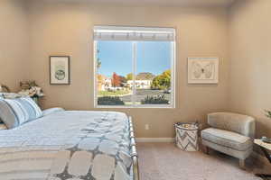 View of carpeted bedroom