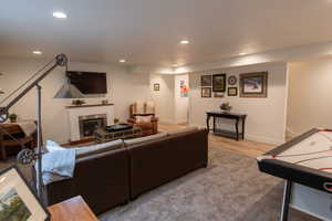 Living room featuring light hardwood / wood-style floors