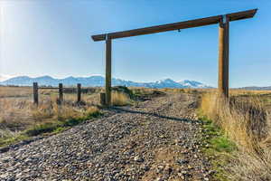 Mountain view with a rural view