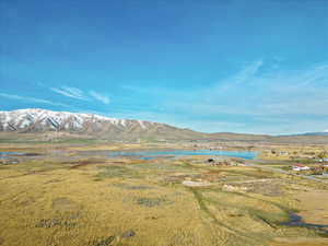 View of mountain feature featuring a water view