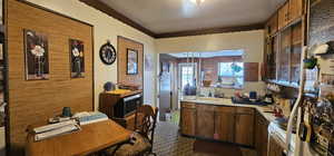 Kitchen featuring sink and stove