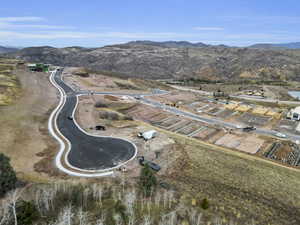 Bird's eye view featuring a mountain view