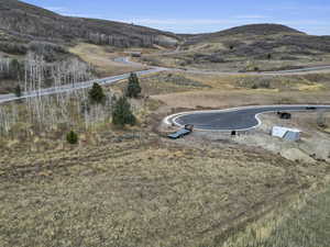 Bird's eye view featuring a mountain view