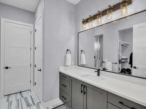 Bathroom featuring vanity