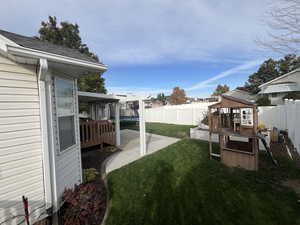 View of yard featuring a patio