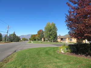 View of road with a mountain view