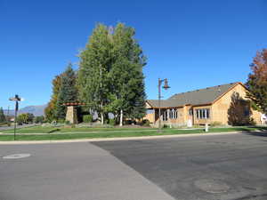 View of front of home with a mountain view