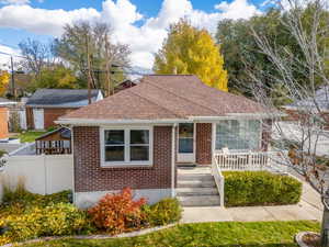 View of front of home featuring covered porch