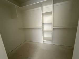 View of walk in closet