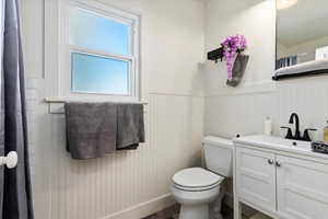 Remodeled Bathroom featuring NEW Tile and soaking tub