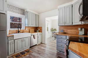 The kitchen and dining area are spacious and charming, ideal for holiday gatherings