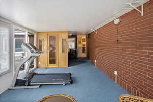 Enclosed Patio Area with Sauna