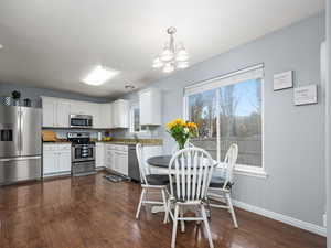 Open dining & kitchen area, with 2 pantries!