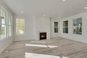 Great room with gas fireplace