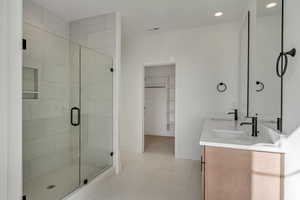 Primary bathroom, separate tub and shower