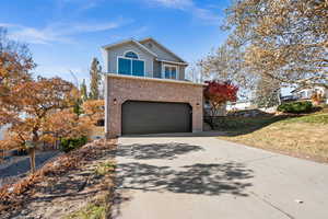 View of front property featuring a garage