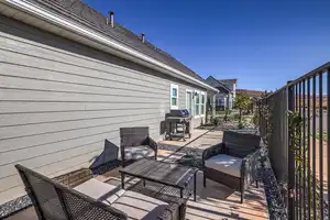 View of patio featuring grilling area