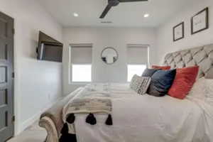 Bedroom with ceiling fan