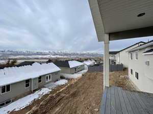 Exterior space with a mountain view