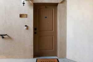 View of doorway to property