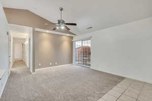 Living Room With Vaulted Ceilings