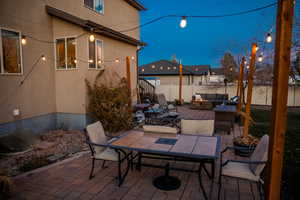 View of patio with outdoor lounge area