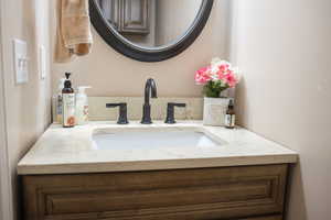 Bathroom featuring vanity