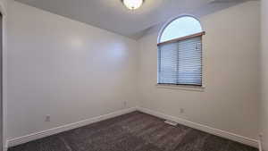 View of carpeted spare room