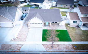 Birds eye view of property