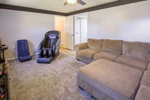 Fam Rm or Living room view 2 for potential MIL living. Hall has lockable door to main level