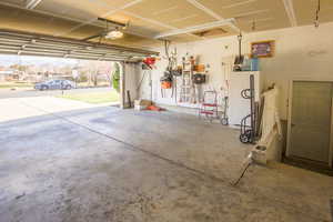 View of garage two car with basement apartment access for convenience or separation of space