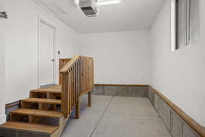 Stairway with concrete floors