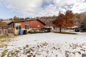 View of snow covered house