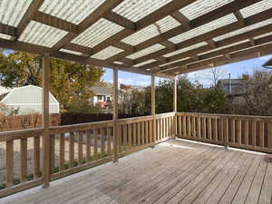 View of wooden terrace