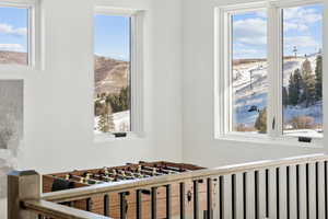 Room details with a mountain view