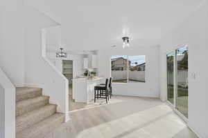 Interior space featuring sink and hardwood / wood-style flooring